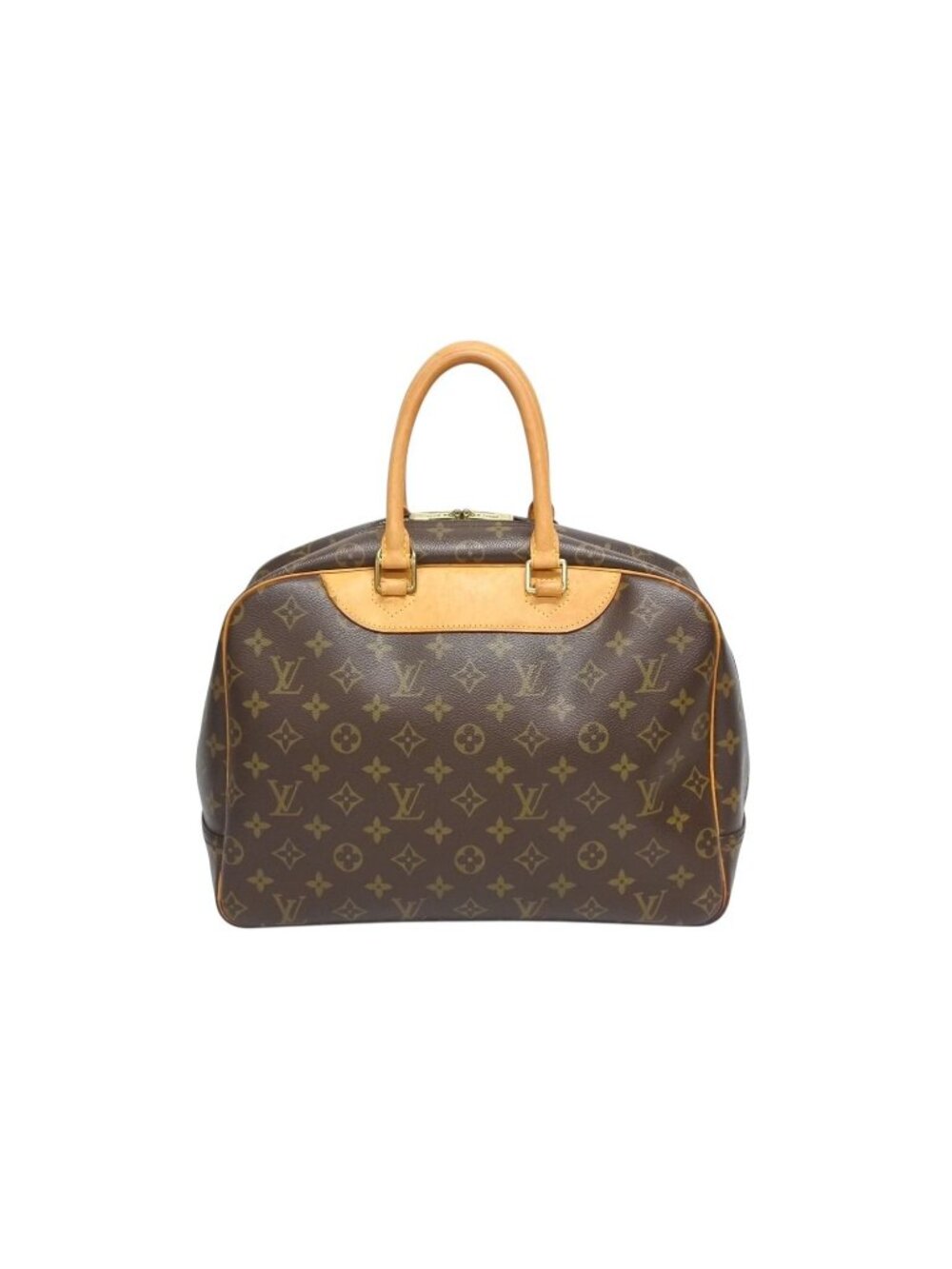 Louis Vuitton Monogram Deauville Handbag Brown Logo Bag